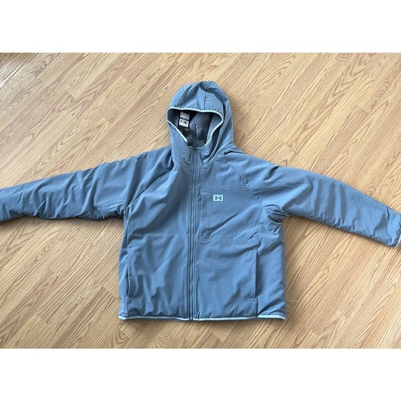 Under Armour Jacket Women's New Latitude Sherpa Full Zip Hoodie Size XL - Picture 2 of 3